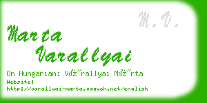 marta varallyai business card